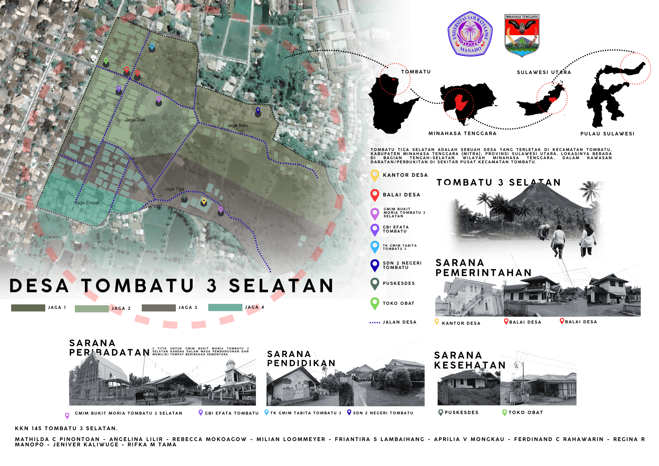 Peta Infografis Desa Tombatu Tiga Selatan